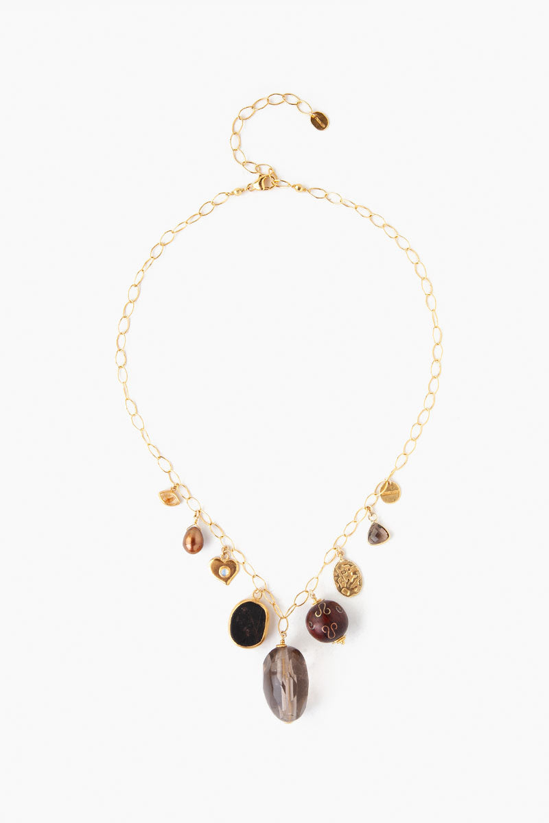ADJUSTABLE NECKLACE WITH MIX STONES - Kingfisher Road - Online Boutique
