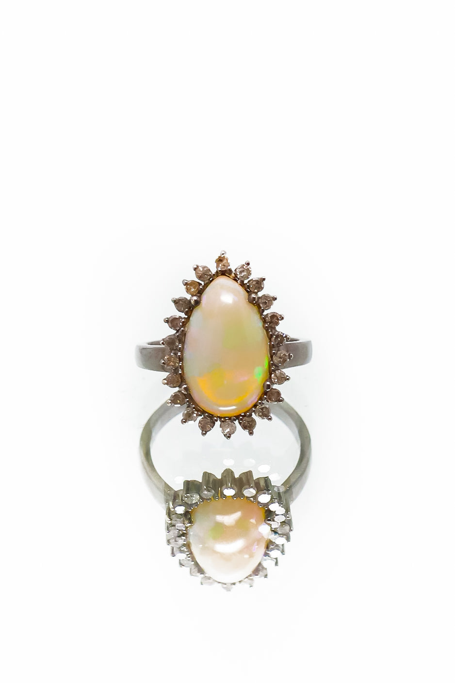 .20ct DIAMOND & ETHOPIAN OPAL RING - Kingfisher Road - Online Boutique
