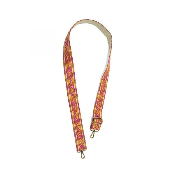 ABSTRACT VECTOR GUITAR STRAP-PINK/YELLOW - Kingfisher Road - Online Boutique