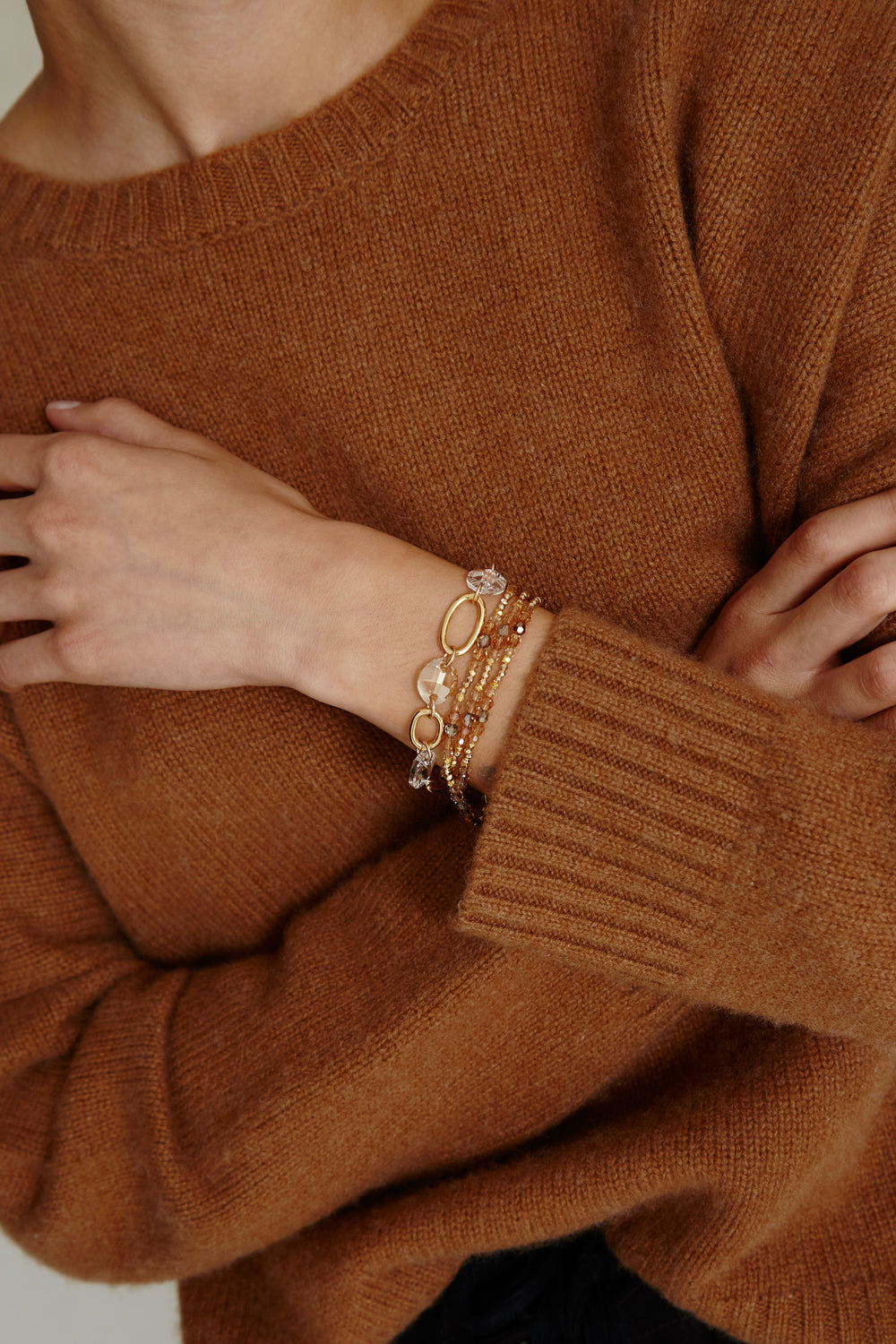 GOLD MIX NAKED WRAP BRACELET - Kingfisher Road - Online Boutique