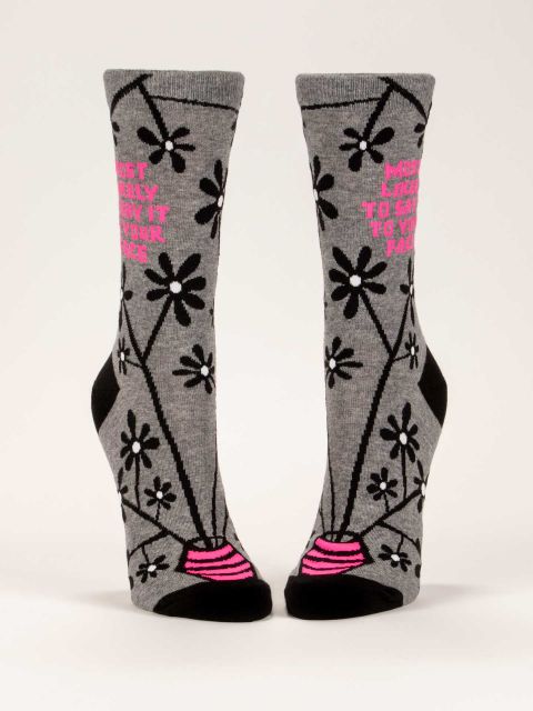 SAY IT TO YOUR FACE CREW SOCKS - Kingfisher Road - Online Boutique