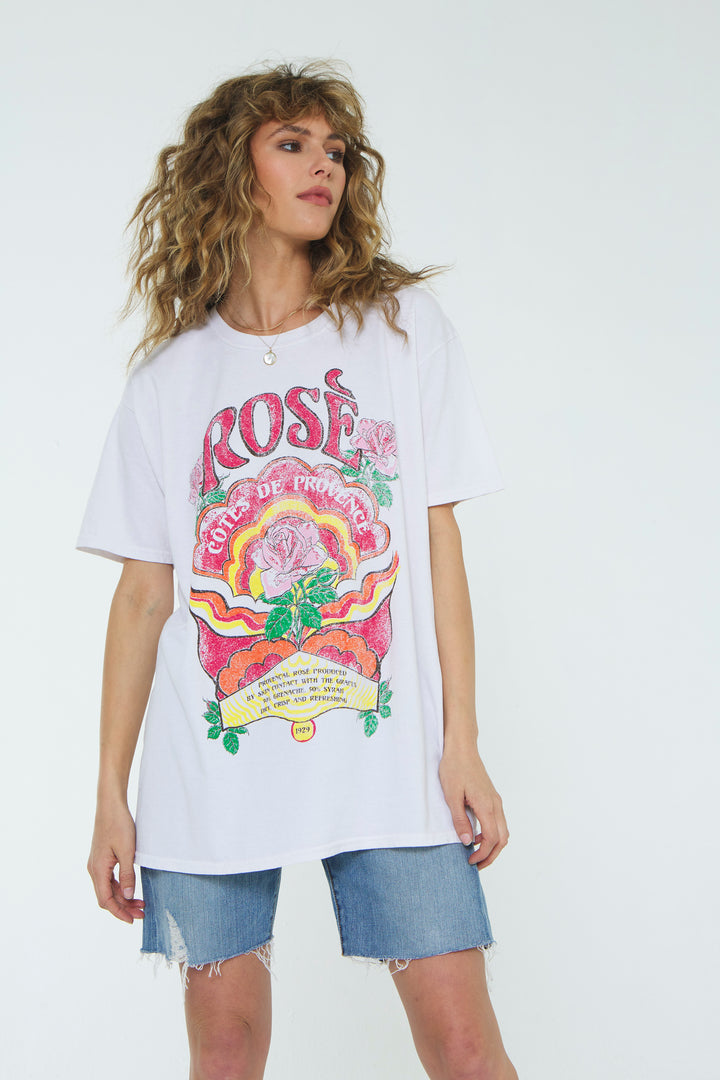 ROSE DE PROVENCE OVERSIZED TEE - Kingfisher Road - Online Boutique