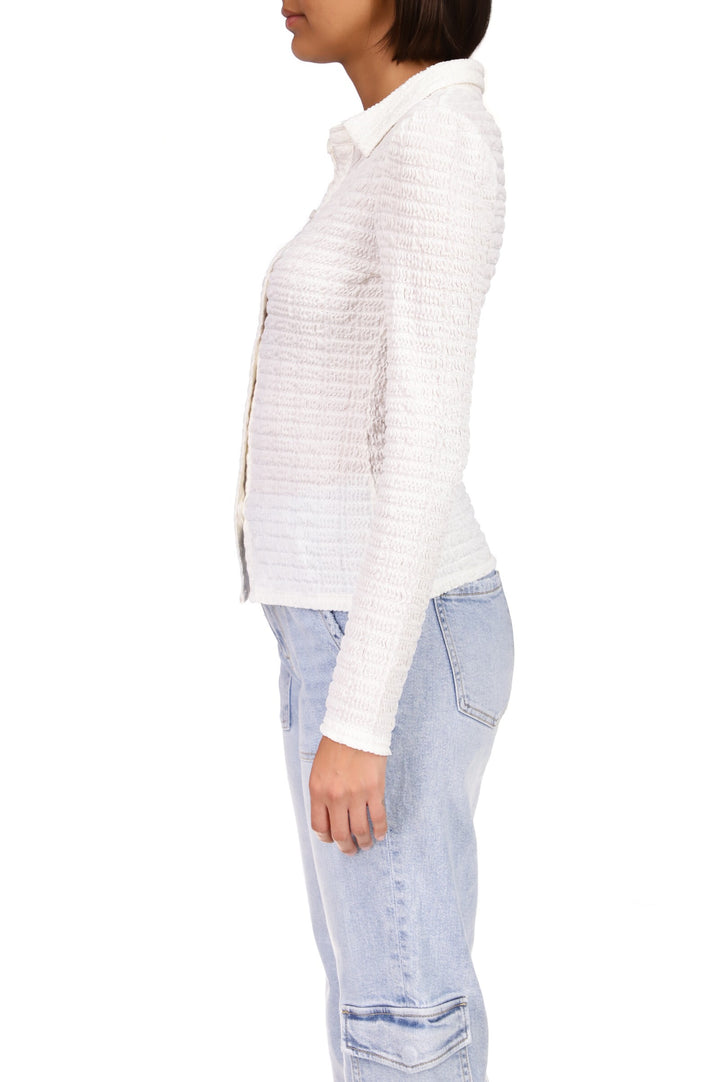 CANDY KNIT SHIRT - POWDERED SUGAR - Kingfisher Road - Online Boutique