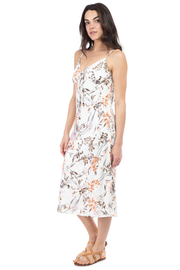 V-neck Midi Sleeveless Dress - Off White - Kingfisher Road - Online Boutique