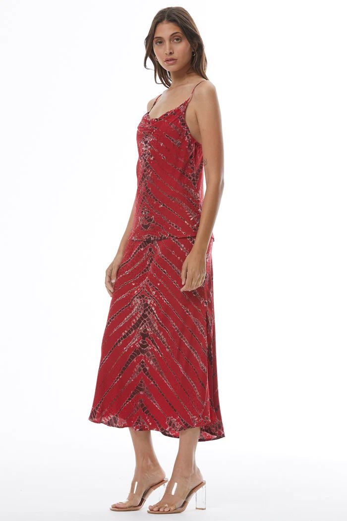 EMMET TANK-RED VELVET SAVANNAH - Kingfisher Road - Online Boutique