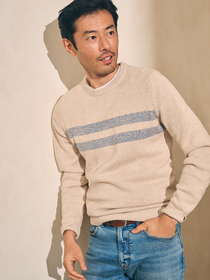 MARLED SURF STRIPE CREWNECK - DESERT OAT - Kingfisher Road - Online Boutique