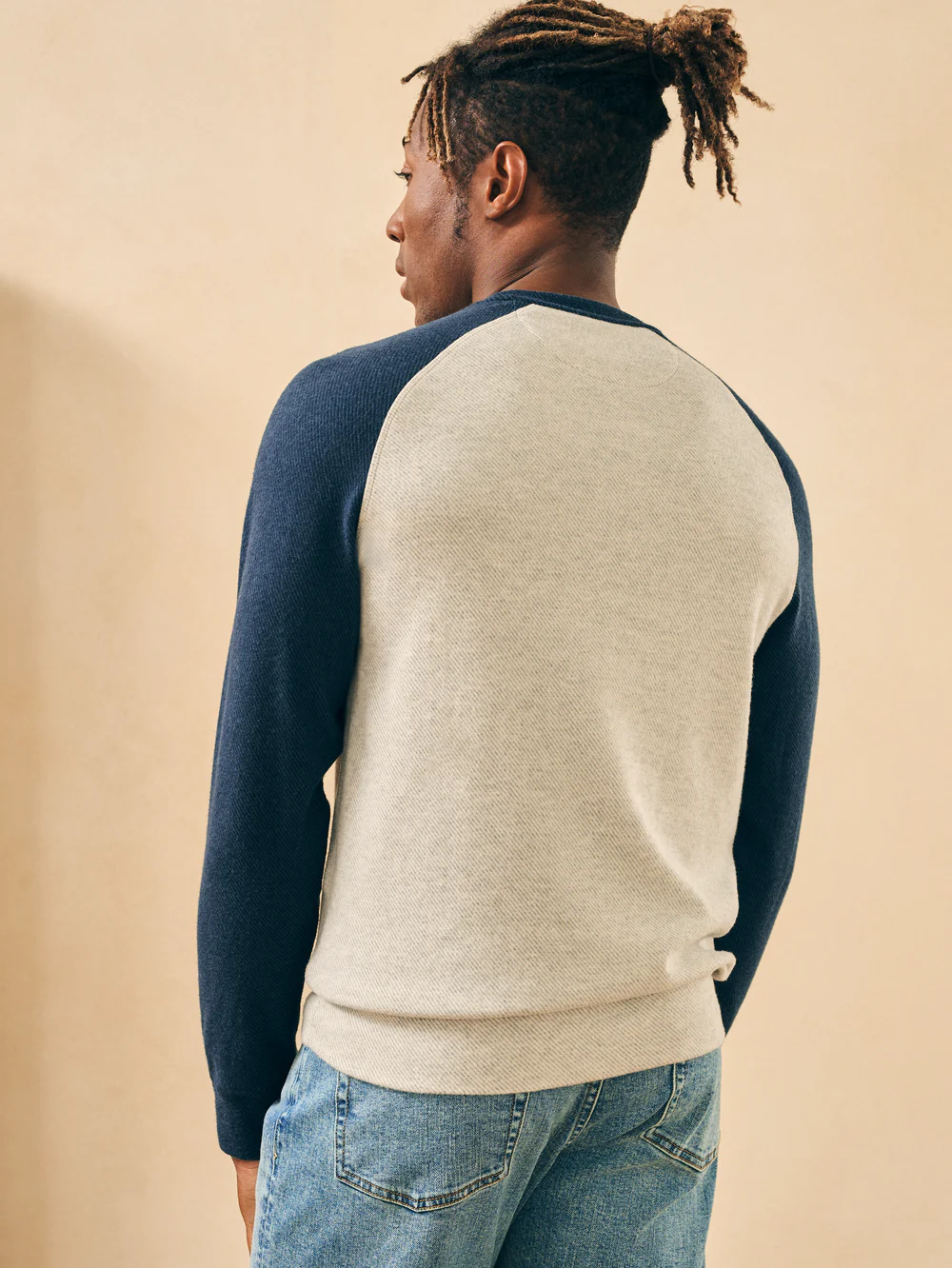 LEGEND BASEBALL SWEATER CREW-LIGHT HEATHER GREY - Kingfisher Road - Online Boutique