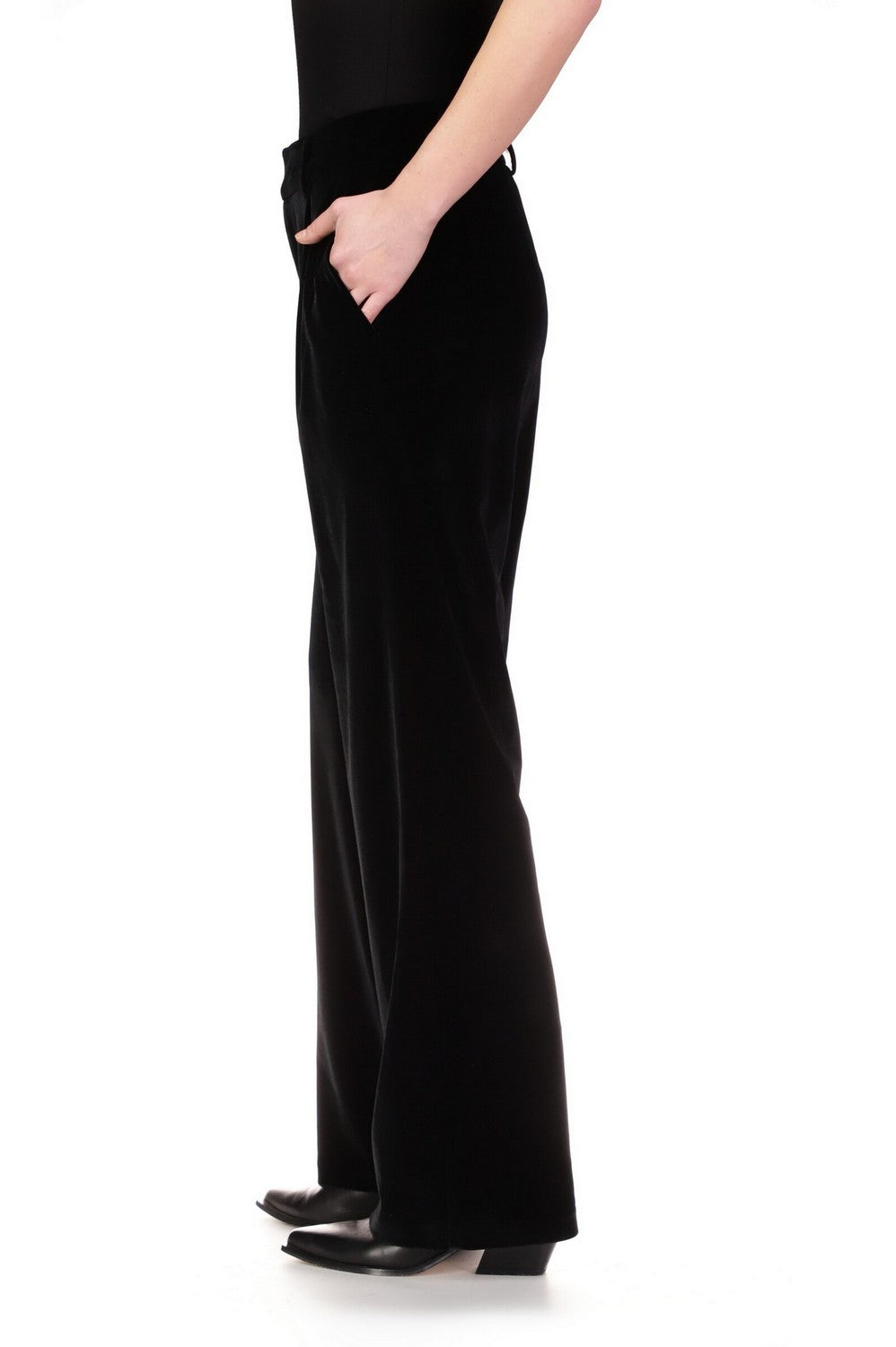 FAYE VELVET TROUSER - BLACK - Kingfisher Road - Online Boutique