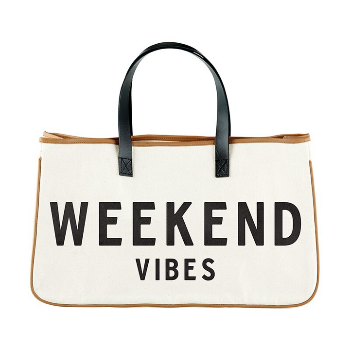 WEEKEND VIBES CANVAS TOTE - Kingfisher Road - Online Boutique