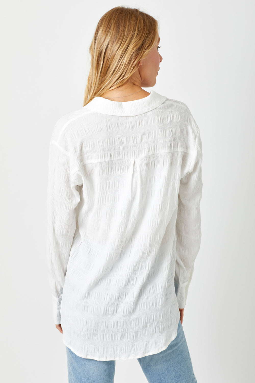 TEXTURED STRIPE BUTTONDOWN SHIRT-OFF WHITE - Kingfisher Road - Online Boutique