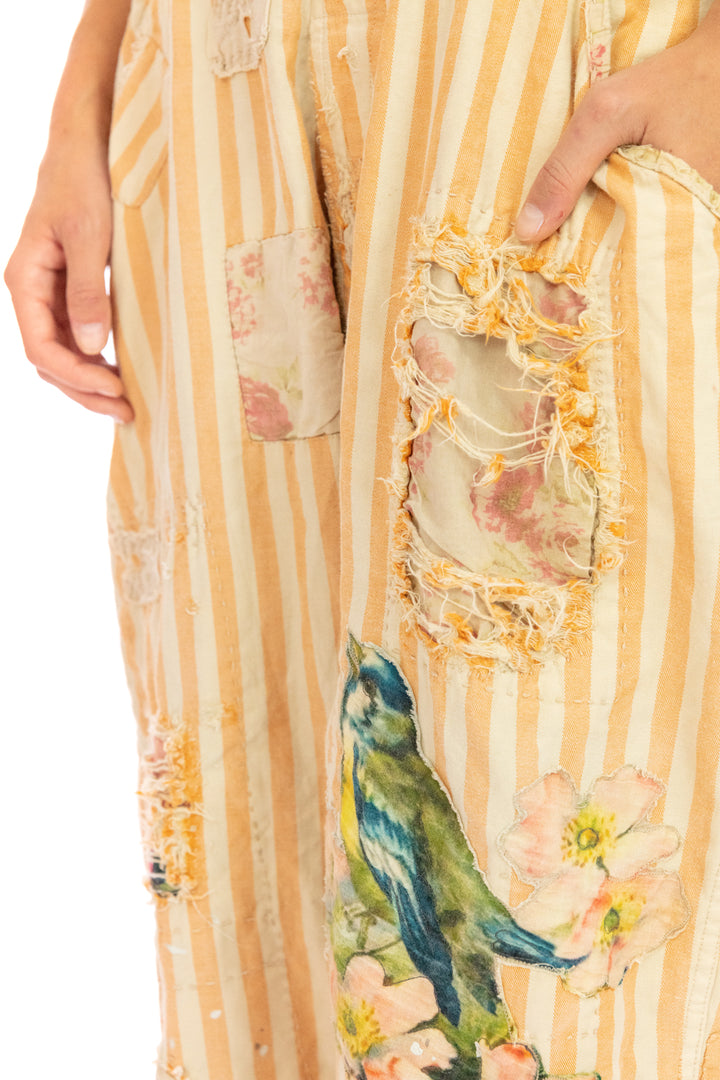 APPLIQUE STRIPE OVERALLS - DREAMCICLE - Kingfisher Road - Online Boutique