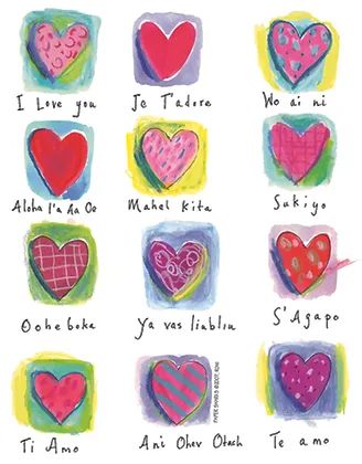 LOVE YOU HEARTS DISH TOWEL - Kingfisher Road - Online Boutique