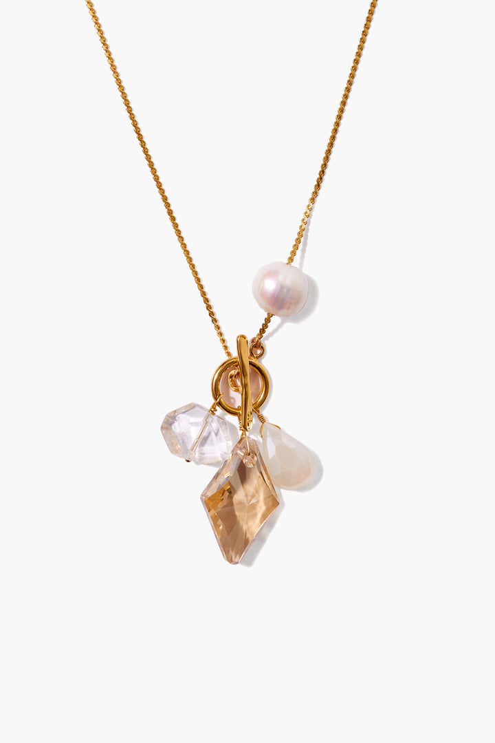 GOLDEN MIX CHALCHEDONY NECKLACE - Kingfisher Road - Online Boutique