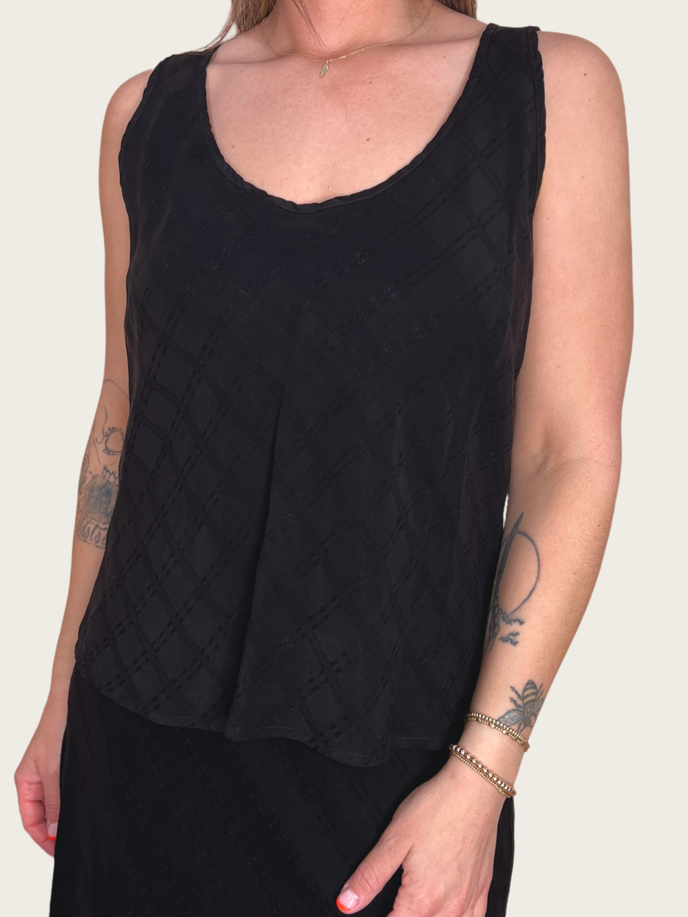 FRAY TANK TOP - BLACK - Kingfisher Road - Online Boutique