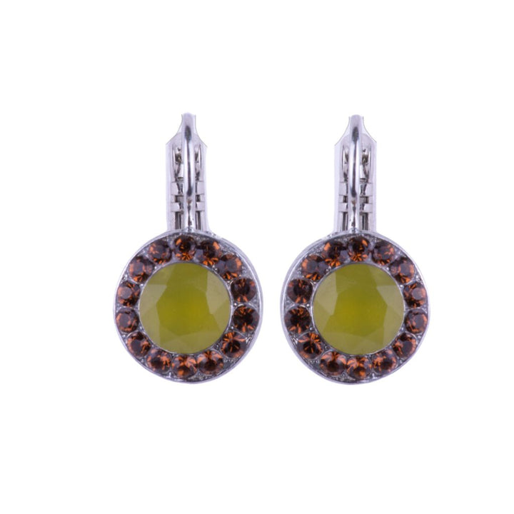 MEDIUM PAVE LEVERBACK EARRINGS-TERRA - Kingfisher Road - Online Boutique