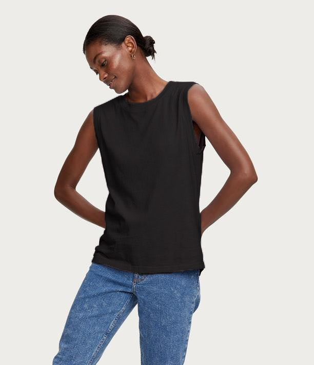 Iris Muscle Tee - Black - Kingfisher Road - Online Boutique