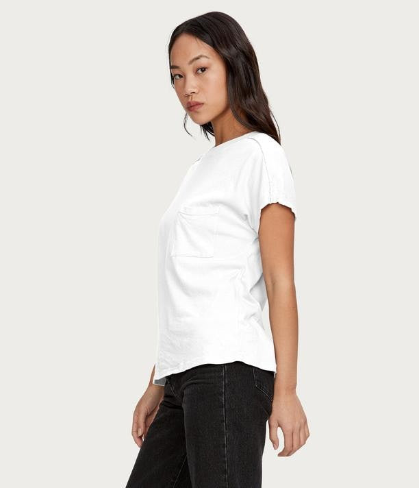 Shiloh Pocket Tee - White - Kingfisher Road - Online Boutique