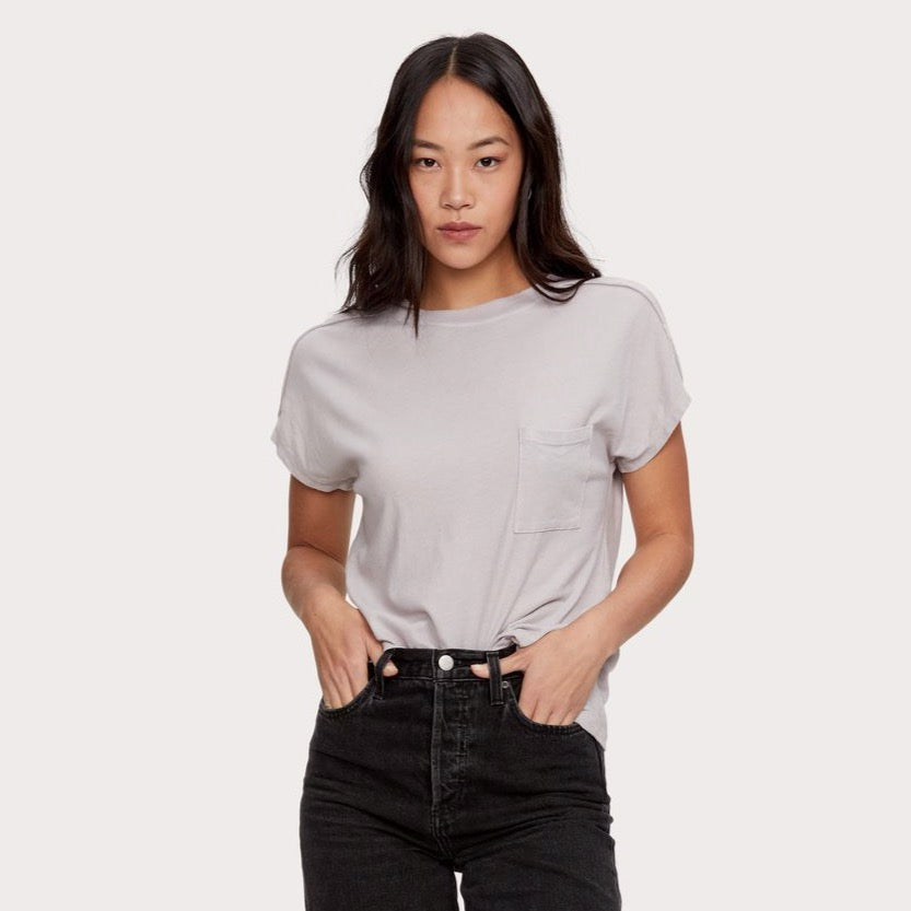 Shiloh Pocket Tee - Oyster - Kingfisher Road - Online Boutique