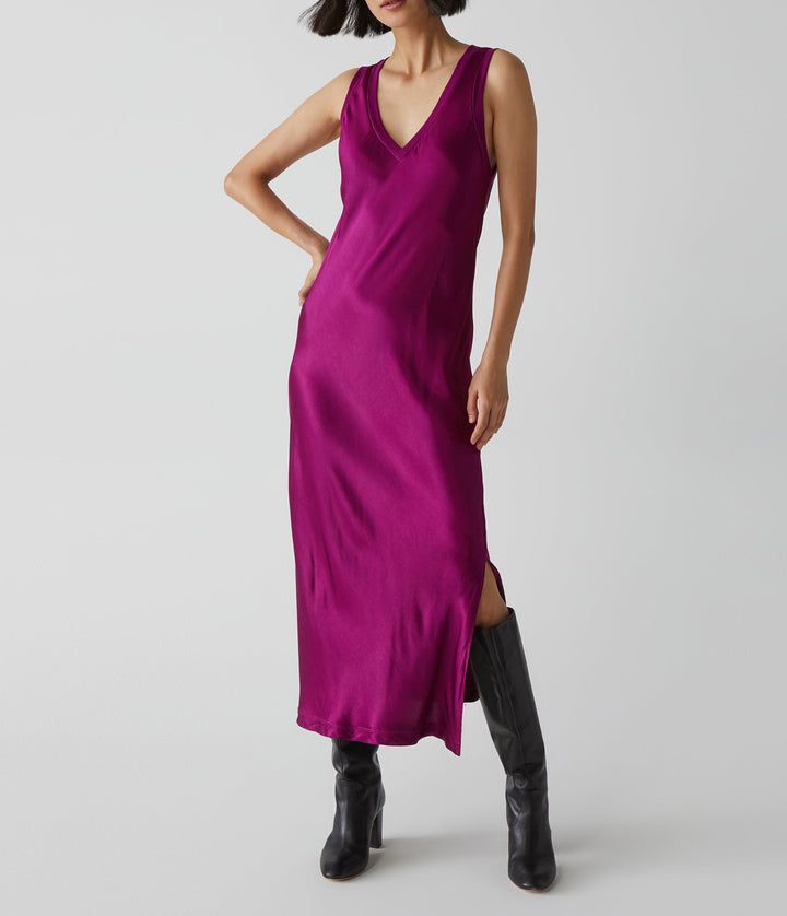 RANDI V-NECK MIDI-BERRY - Kingfisher Road - Online Boutique
