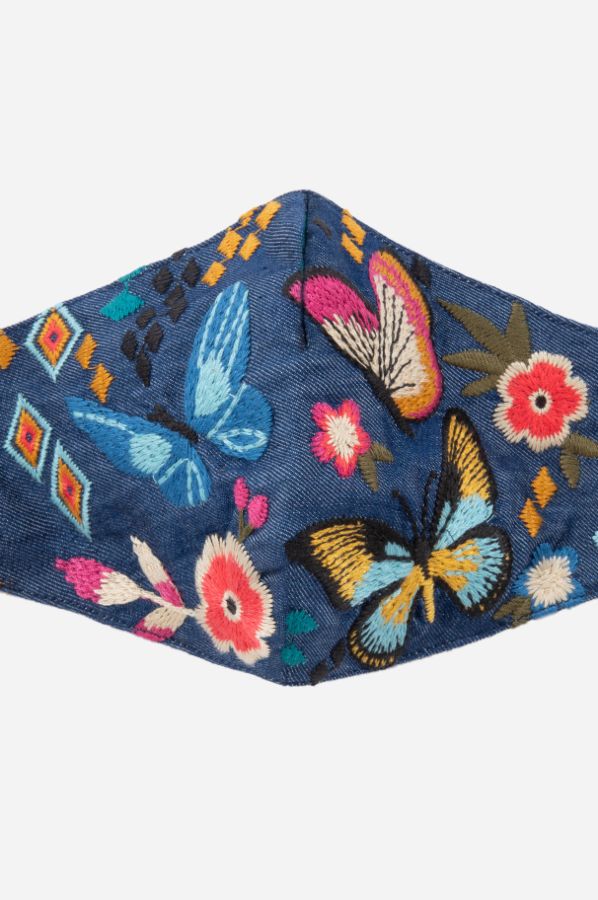 EMBROIDERED FACE COVERING - Kingfisher Road - Online Boutique