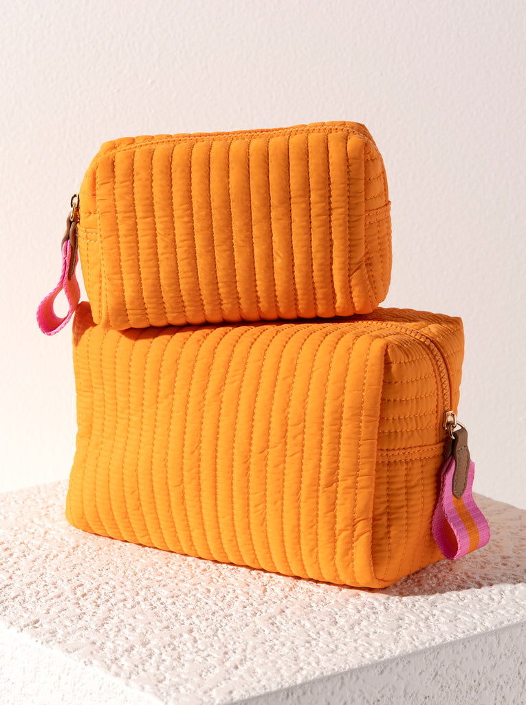 EZRA SMALL COSMETIC POUCH - ORANGE - Kingfisher Road - Online Boutique