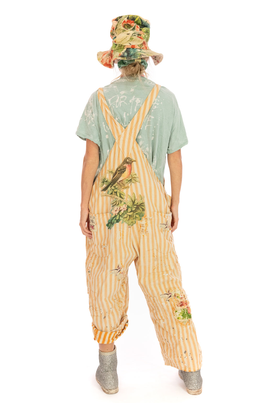 APPLIQUE STRIPE OVERALLS - DREAMCICLE - Kingfisher Road - Online Boutique