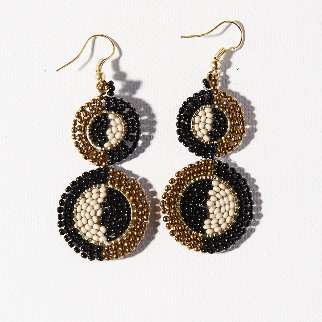 DOUBLE CIRCLE EARRINGS - Kingfisher Road - Online Boutique