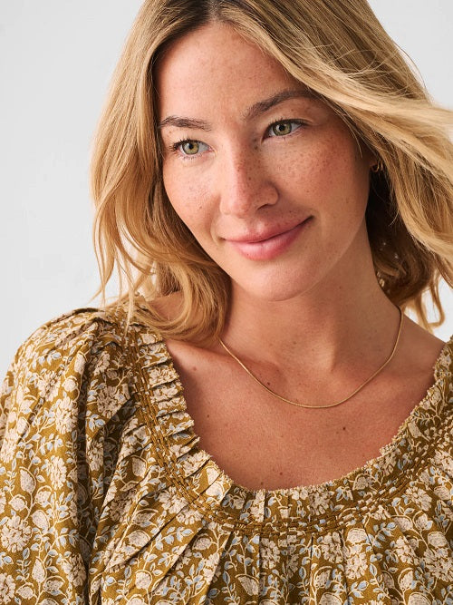 ANNABELLE TOP - GOLDEN THEODORA FLORAL - Kingfisher Road - Online Boutique