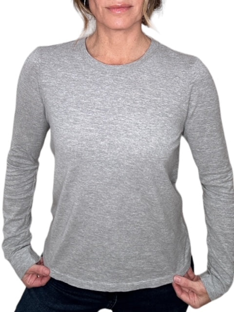 CLARISSA LONG SLEEVE TEE-HEATHER GREY - Kingfisher Road - Online Boutique