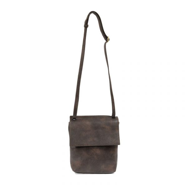 AIMEE FRONT FLAP CROSSBODY-DARK OAK - Kingfisher Road - Online Boutique