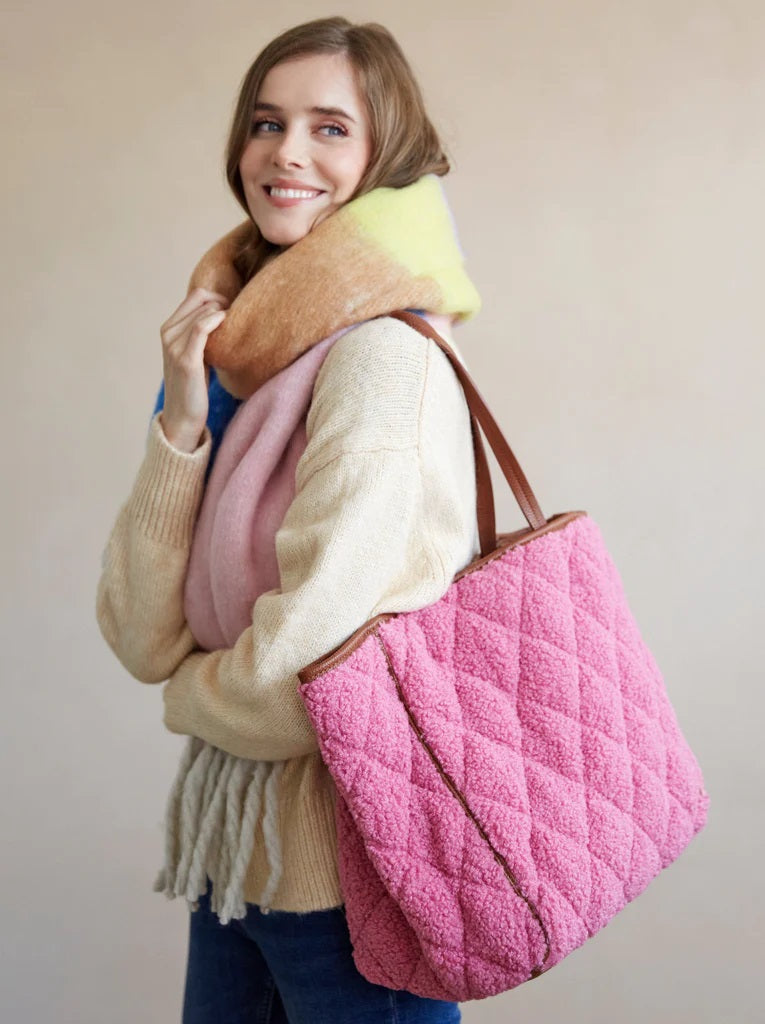 VALE QUILTED SHERPA TOTE - ORCHID - Kingfisher Road - Online Boutique