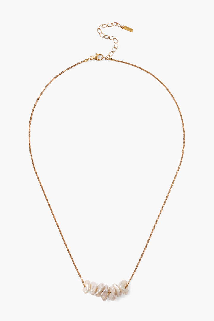 WHITE PEARL FLOATING NECKLACE - Kingfisher Road - Online Boutique