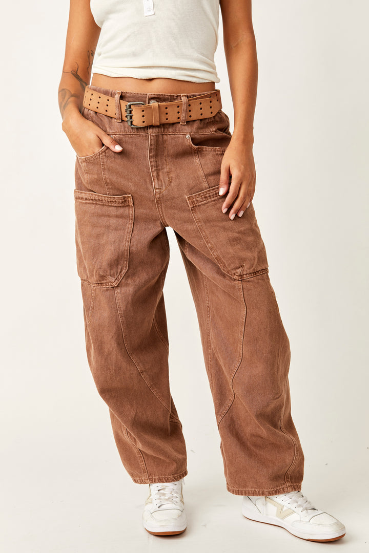 NEW SCHOOL RELAXED JEAN-WARM BROWN - Kingfisher Road - Online Boutique