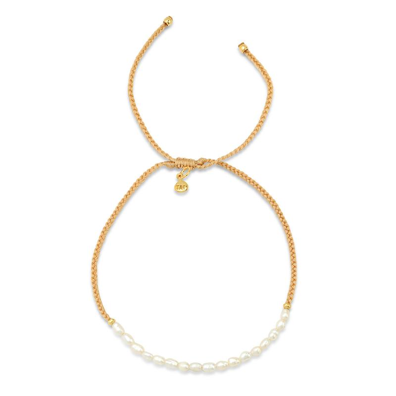 FRESH WATER PEARL BRAIDED BRACELET - Kingfisher Road - Online Boutique