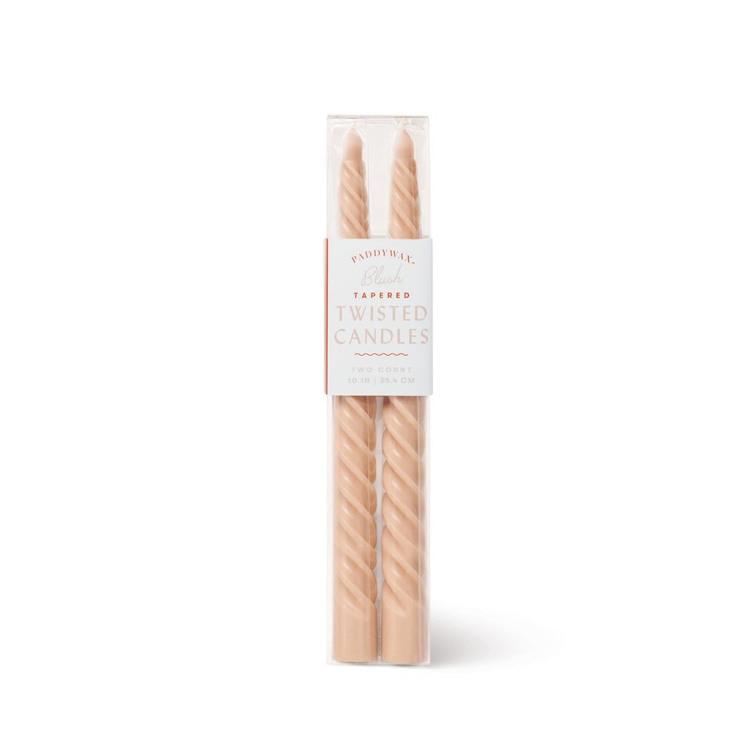 TWISTED TAPER BOXED CANDLES - BLUSH - Kingfisher Road - Online Boutique