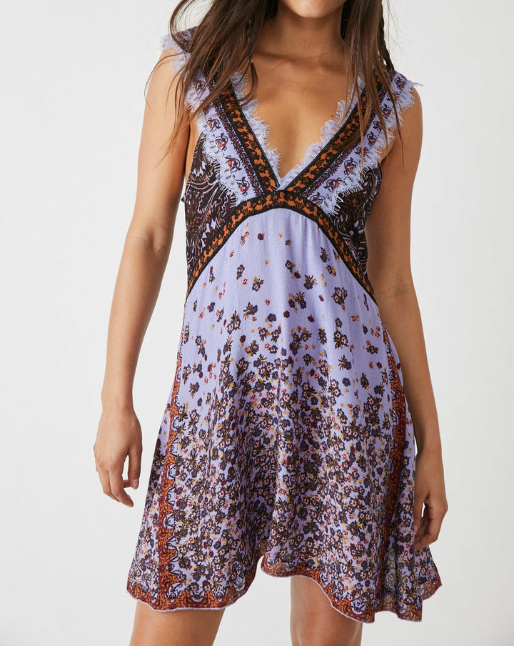 EAST WILLOW TRAPEZE DRESS - SWEET LAVENDER COMBO - Kingfisher Road - Online Boutique