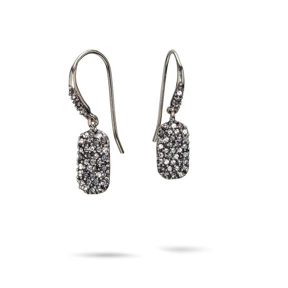 SILVER COSMOS TAG EARRINGS - Kingfisher Road - Online Boutique