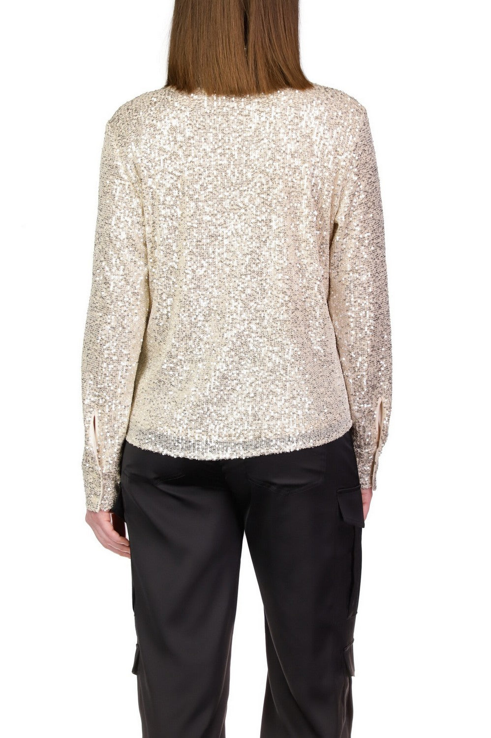 RADIANT SEQUIN SHIRT - CHAMPAGNE - Kingfisher Road - Online Boutique