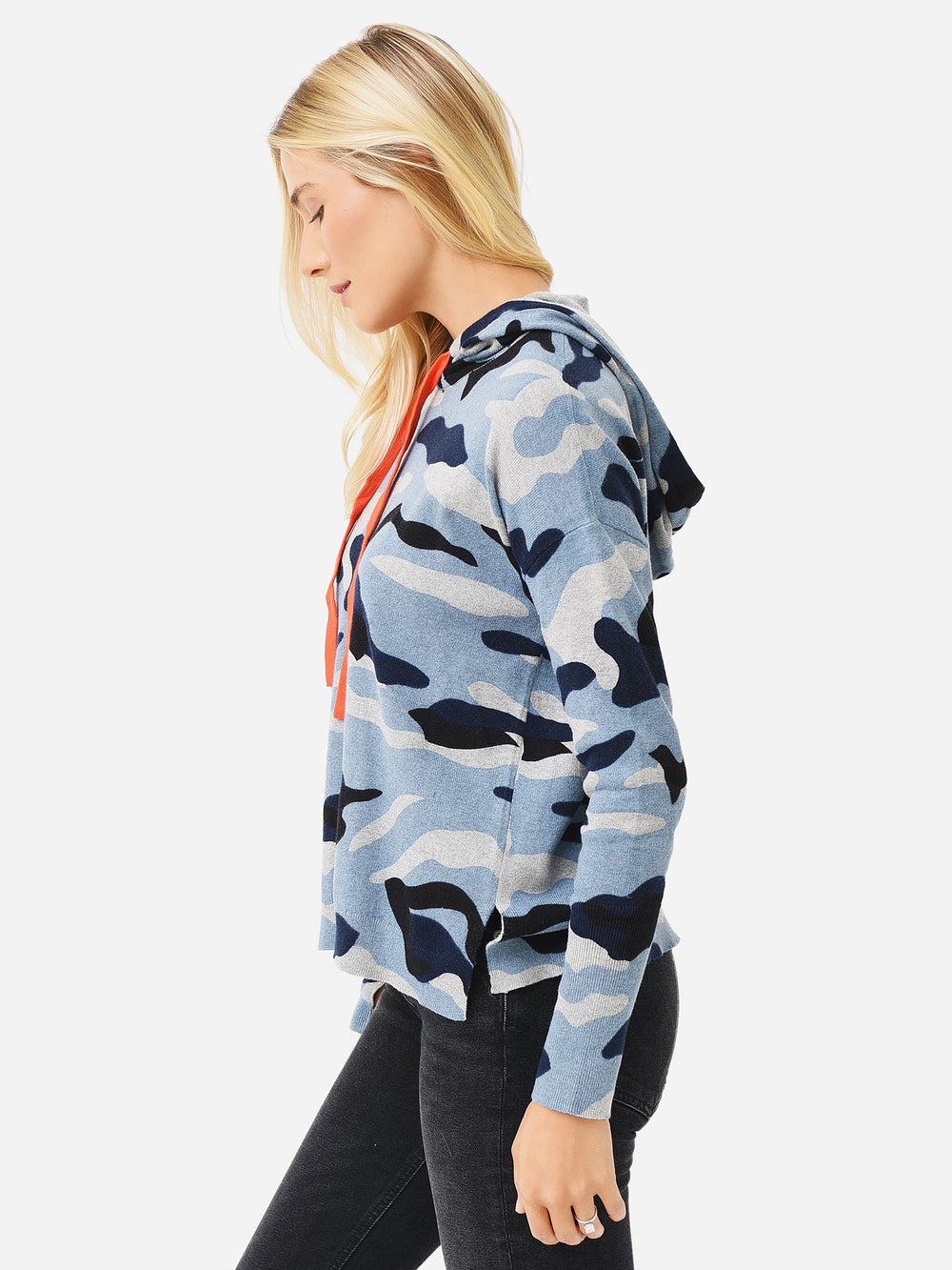 BLUE CAMO THUMBHOLE HOODIE - Kingfisher Road - Online Boutique