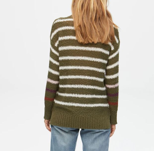 HANSON PULLOVER - OLIVE STRIPE COMBO - Kingfisher Road - Online Boutique