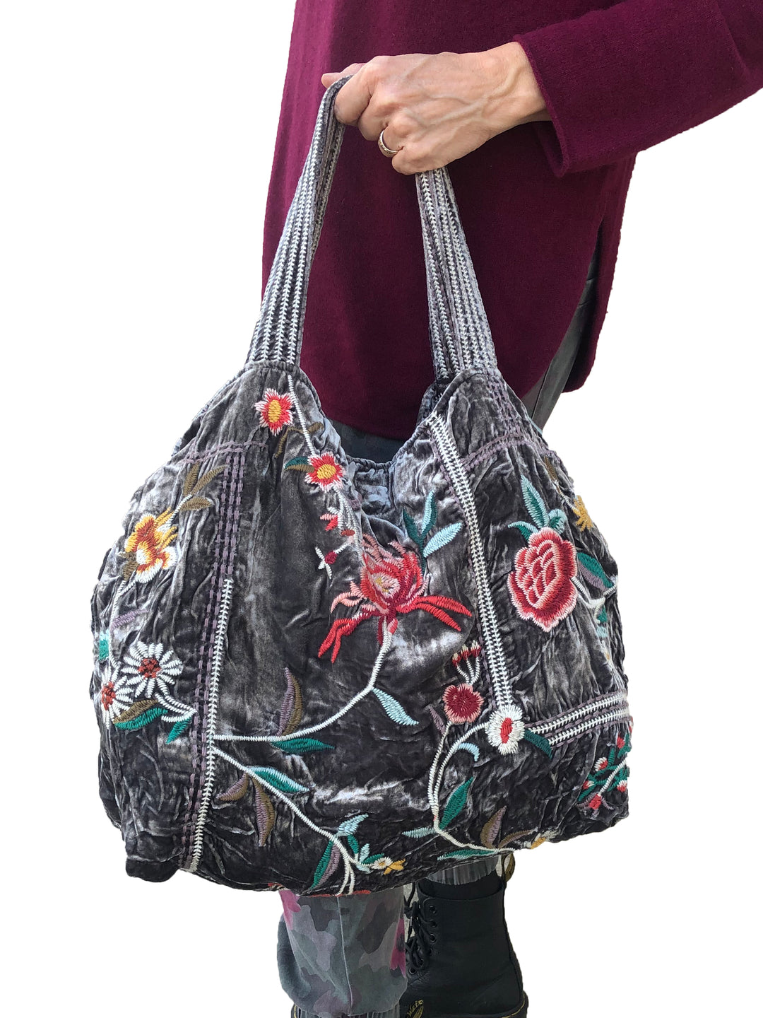 URIAH VELVET TOTE - Kingfisher Road - Online Boutique