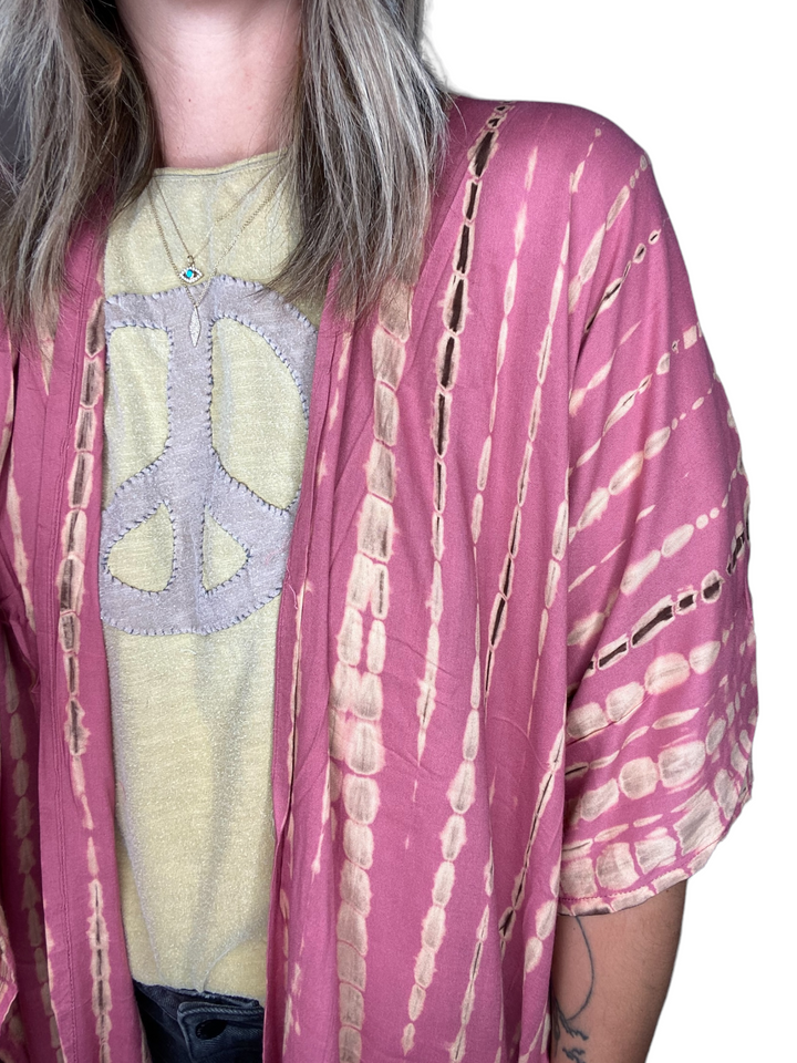 CALLIOPE DUSTER - BLUSH SHIBORI - Kingfisher Road - Online Boutique