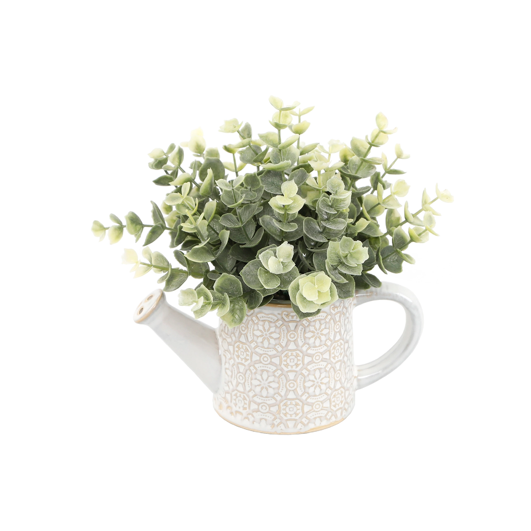 FAUX EUCALYTPUS IN WATERING CAN POT - Kingfisher Road - Online Boutique