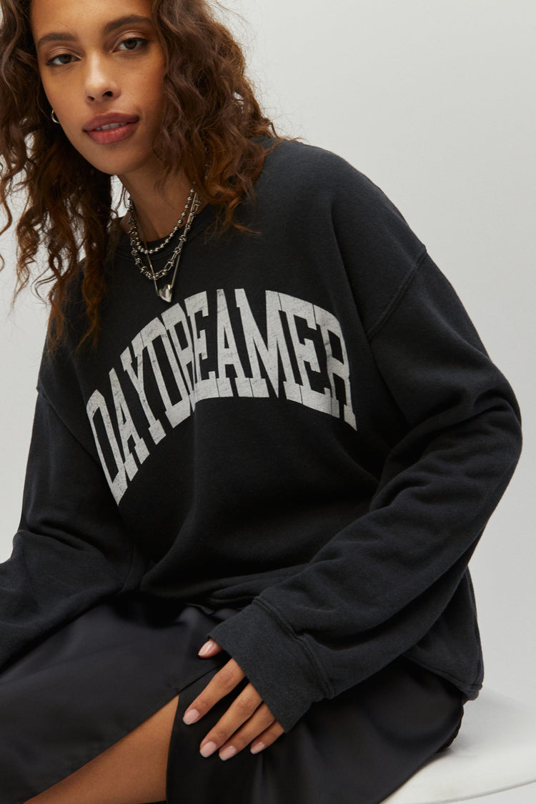 DAYDREAMER BF CREW - BLACK HEATHER - Kingfisher Road - Online Boutique