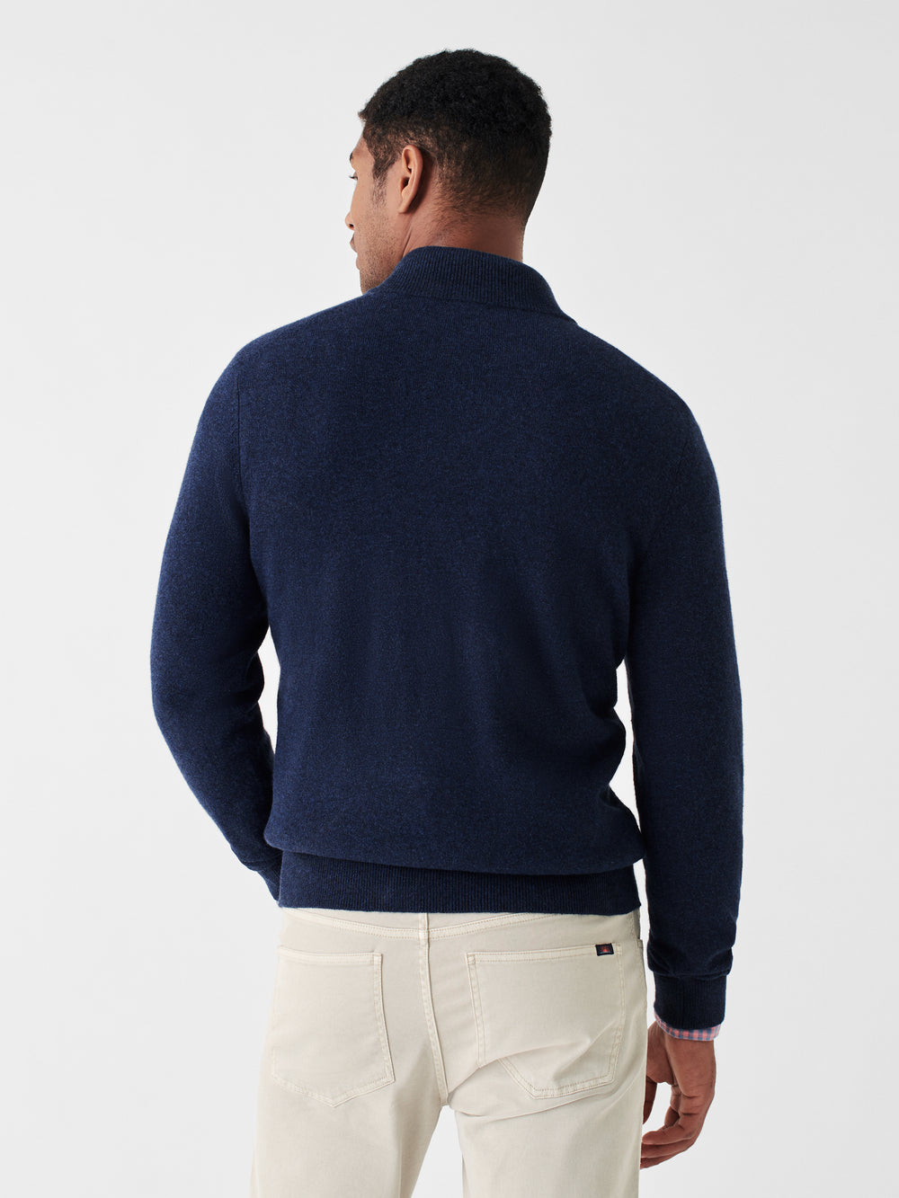 JACKSON 1/4 ZIP SWEATER-NAVY HEATHER - Kingfisher Road - Online Boutique