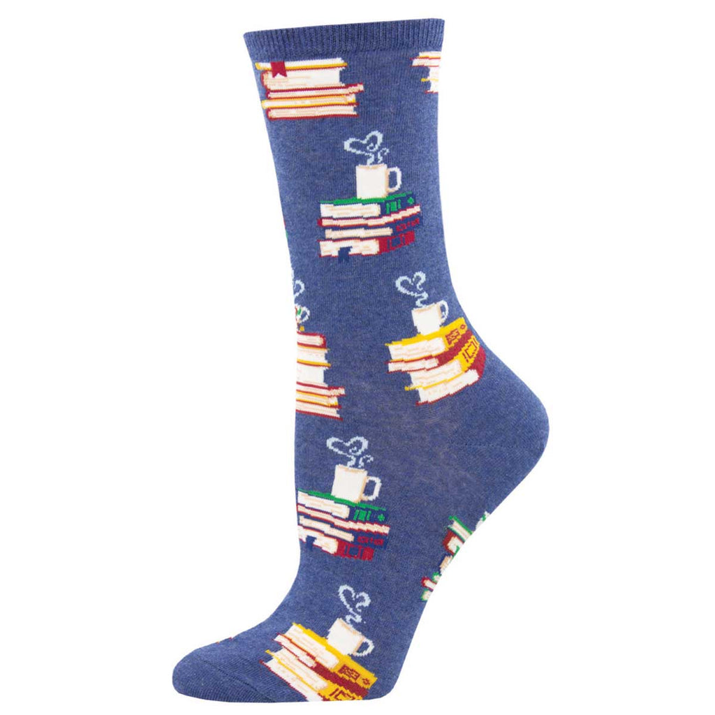 LOVE STORIES CREW SOCKS-BLUE HEATHER - Kingfisher Road - Online Boutique