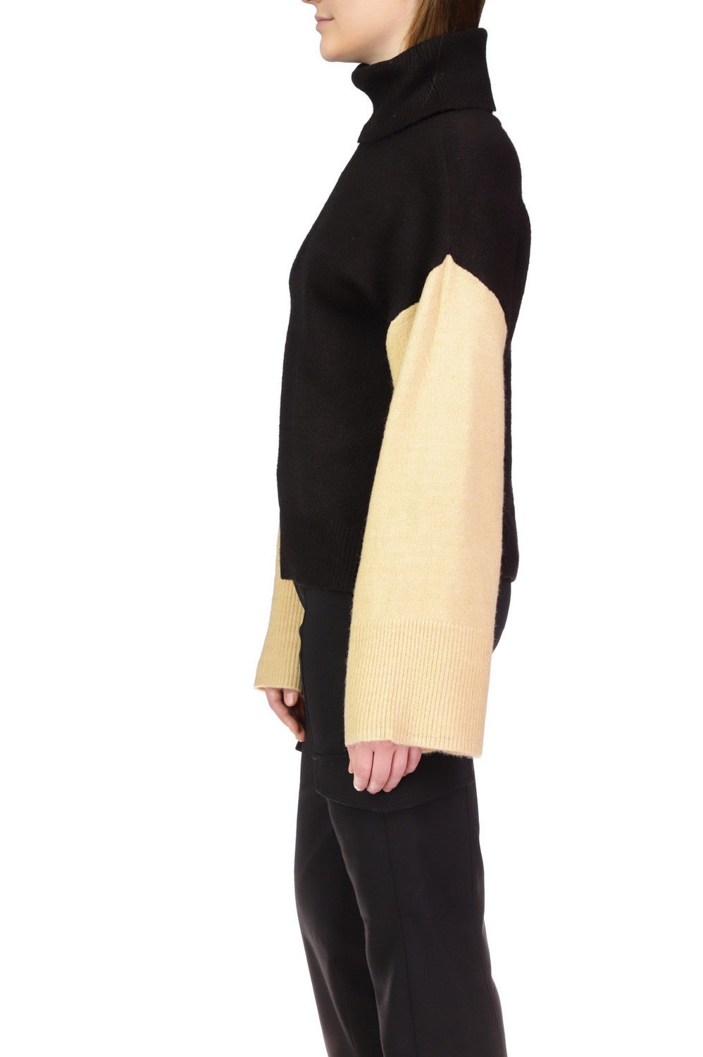 THE COLOR BLOCK SWEATER-BLACK - Kingfisher Road - Online Boutique