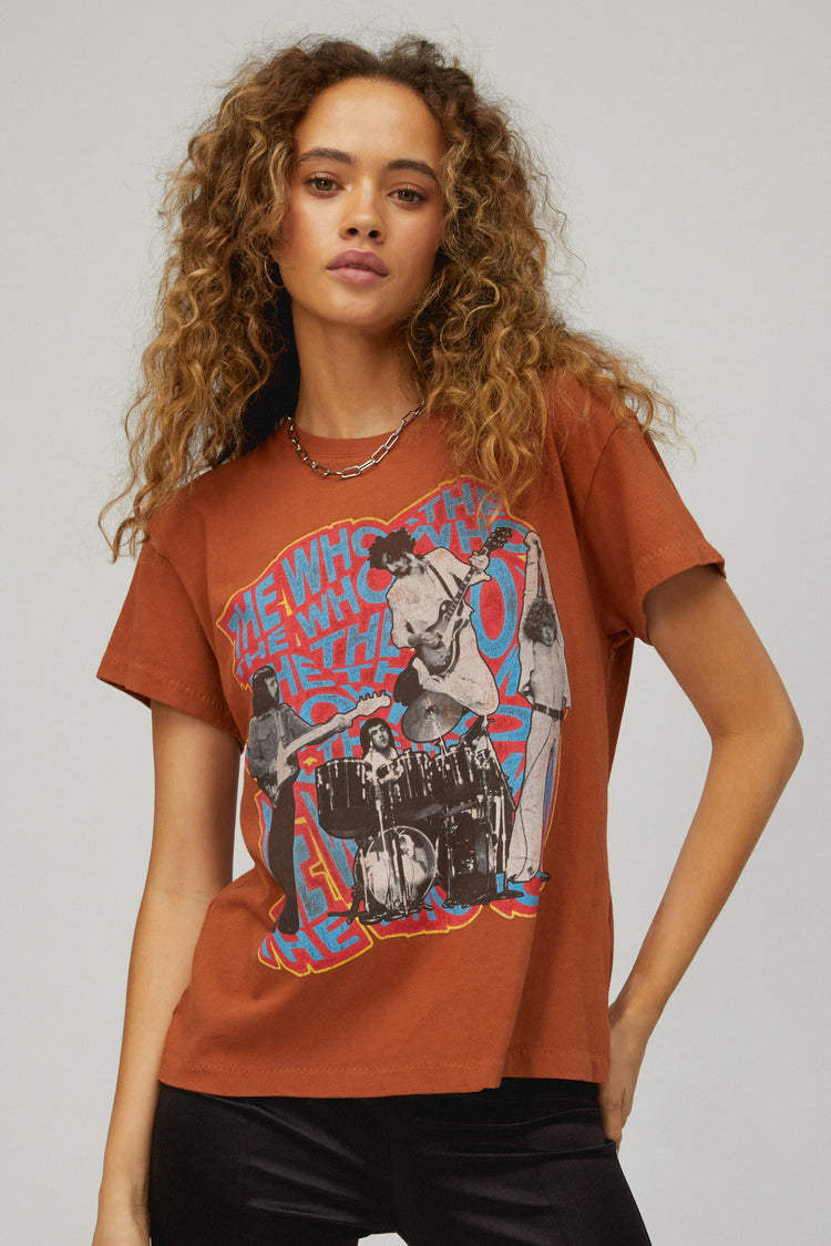 THE WHO ON REPEAT TOUR TEE - CINNAMON - Kingfisher Road - Online Boutique