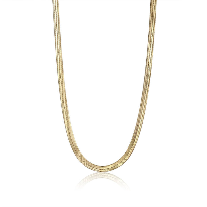 Kingfisher Road Ania Haie FLAT SNAKE CHAIN NECKLACE-GOLD