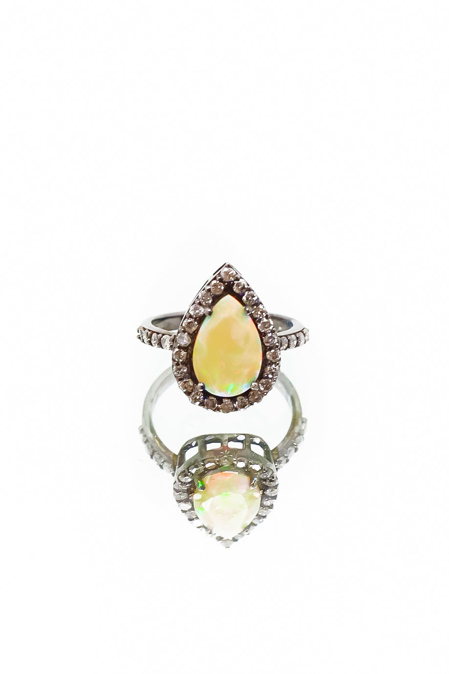 .25ct DIA  ETHOPIAN OPAL RING - Kingfisher Road - Online Boutique